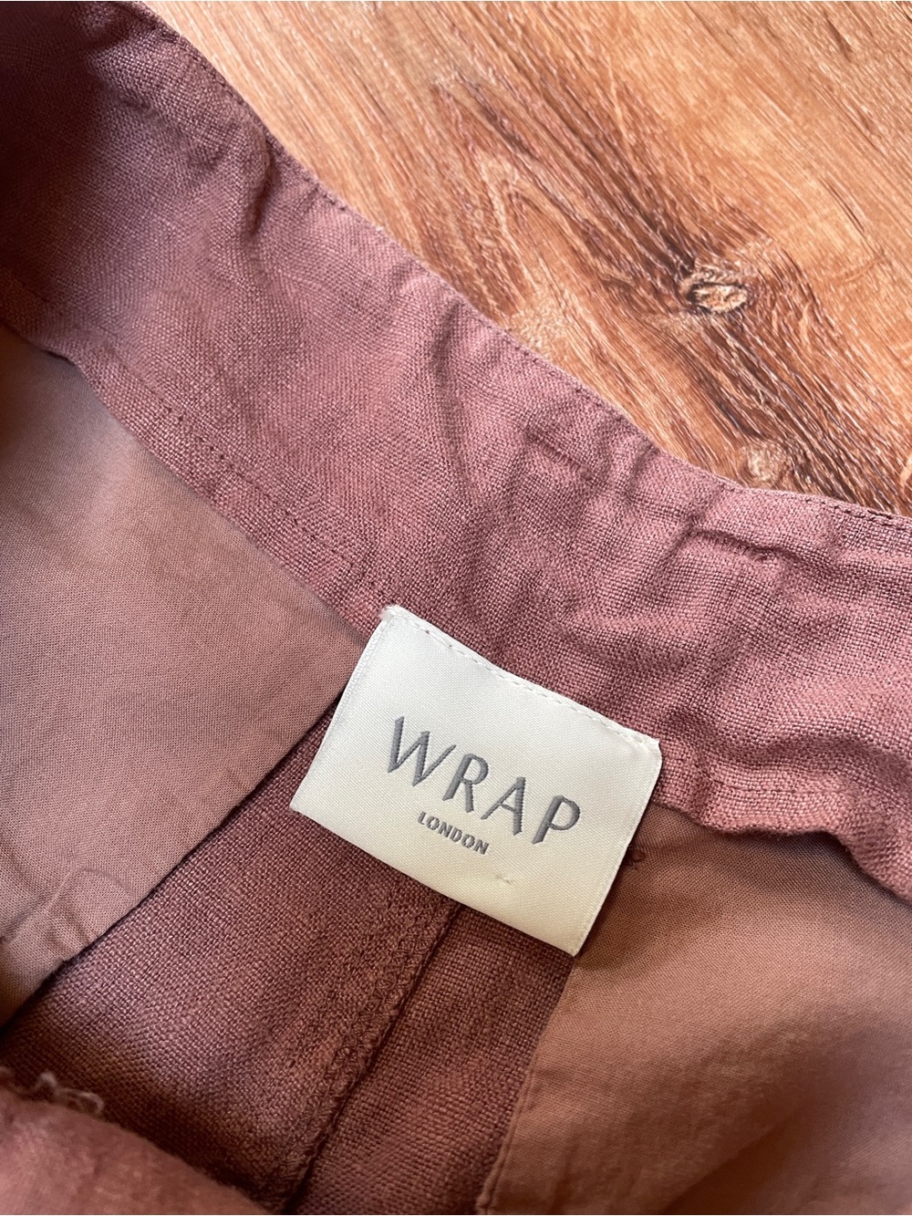 WRAP LONDON Womens Wide Leg Linen Trousers Pants High Rise Size 8 NWOT Coastal # - Picture 5 of 9